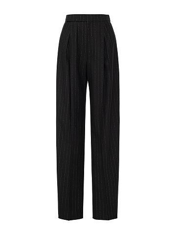Black striped suiting trousers, 1