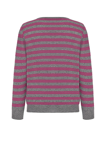 Pink & Grey Striped Pullover, 2