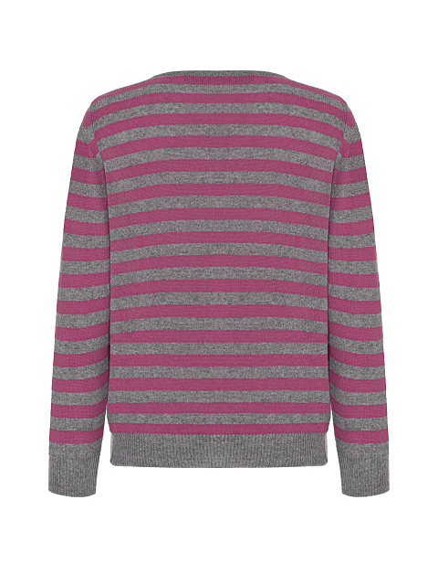 Pink & Grey Striped Pullover, 2
