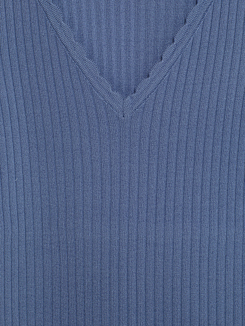 Blue Knitted Noodle Top, 3