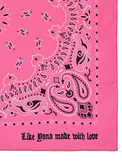 Pink Cotton Paisley Printed Bandana, 2 Pink Cotton Paisley Printed Bandana, 2