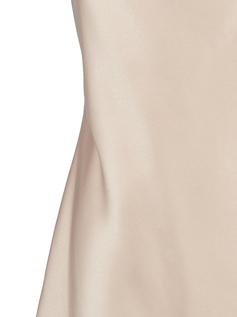 Light Beige Lace Trimmed Slip Dress, 3
