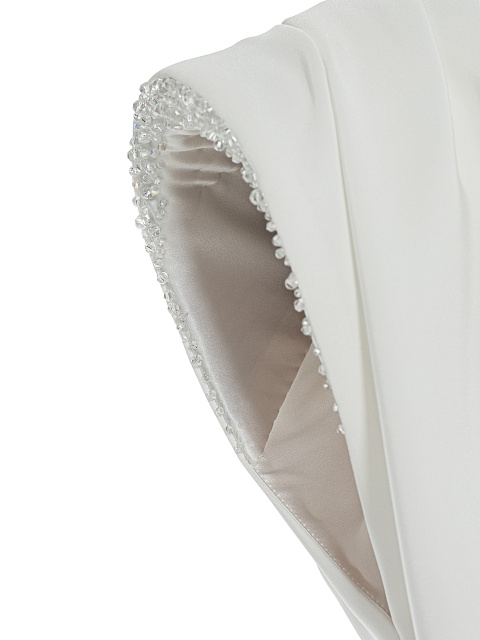 White draped maxi dress, 4