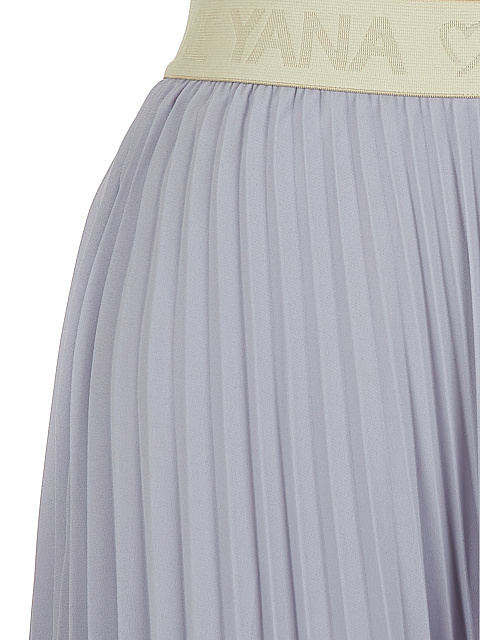 Lilac Pleated Asymmetric Midi Skirt, 3