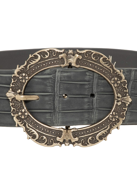 Grey crocodile leather belt, 3 Grey crocodile leather belt, 3