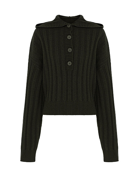 Khaki hooded jumper, 1