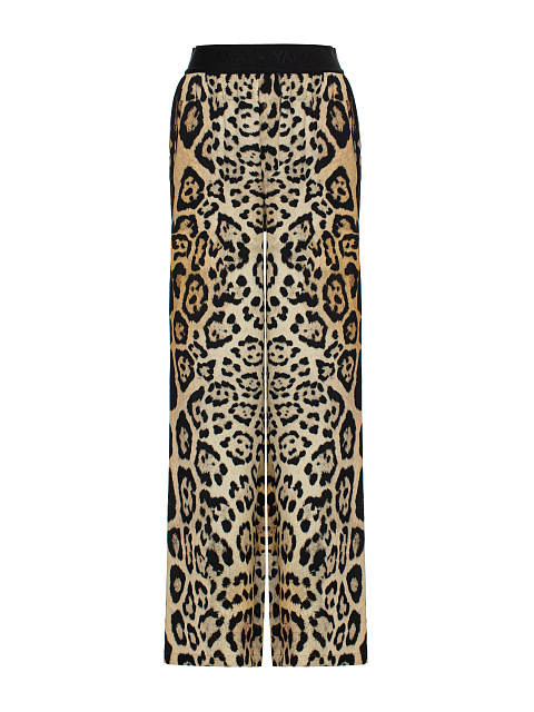 Beige Leopard Shirt & Pants Pajama Set, 3