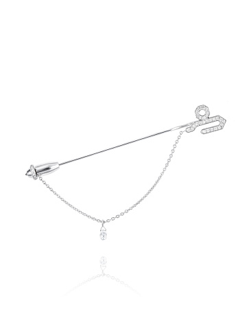 White Gold & Diamonds "Capricorn" Brooch, 1