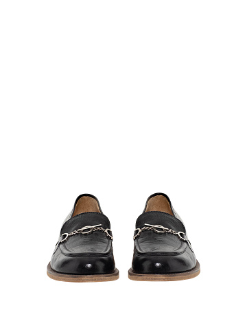 Black patent leather loafers, 2