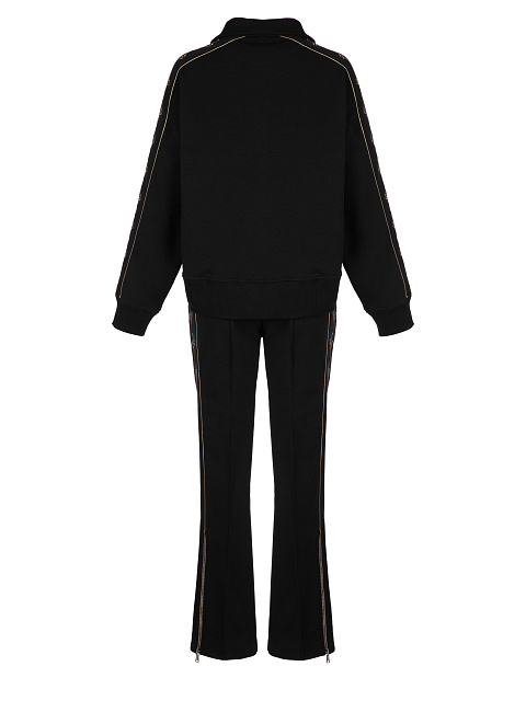 Black Lily Embroidered Jersey Suit, 2 Black Lily Embroidered Jersey Suit, 2