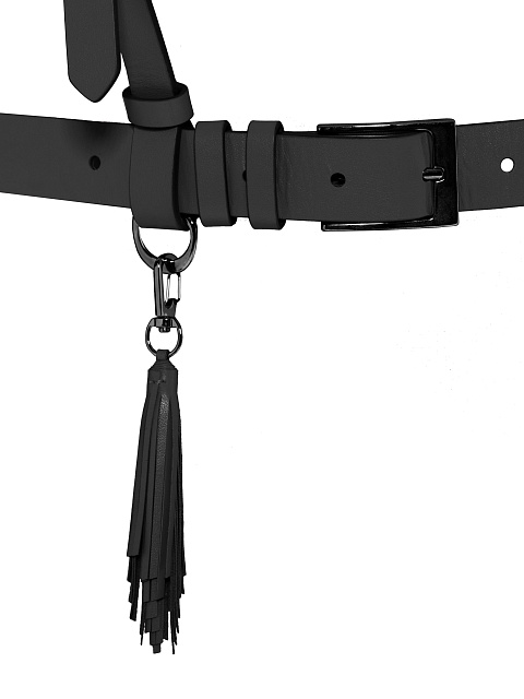 Dark grey leather sword belt, 3