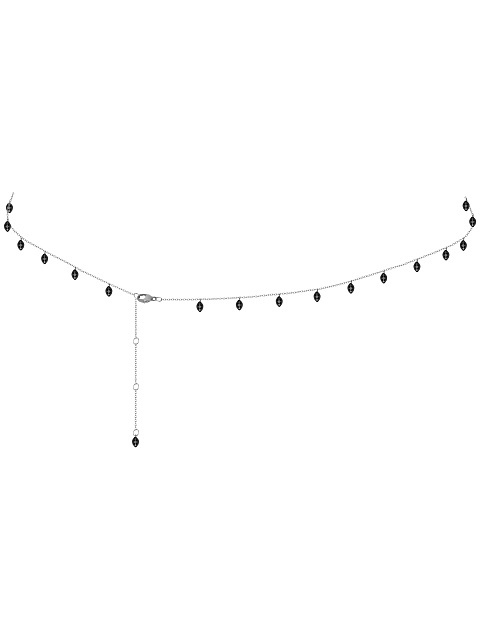 Silver neck chain with cubic zirconia, 1