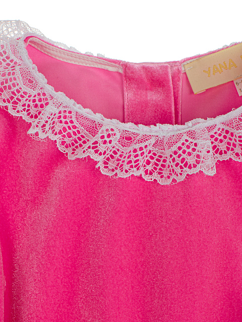 Pink Velvet Girl's Dress, 5