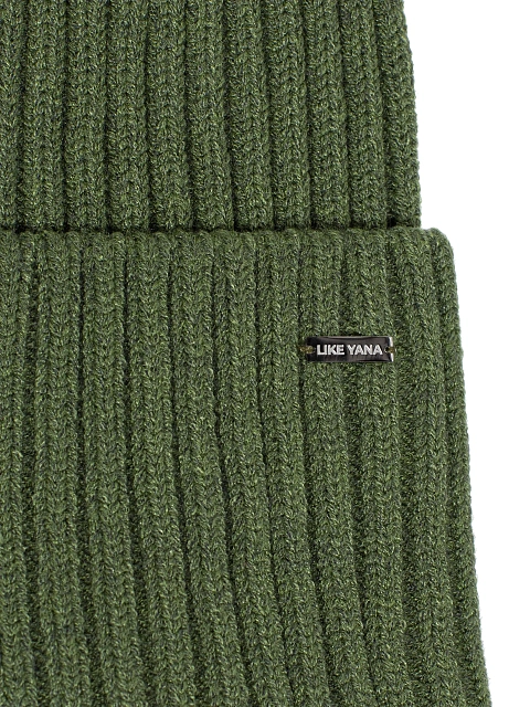 Green Ribbed Beanie Hat, 3