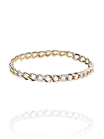 Gold & Diamonds Chain Bracelet, 1