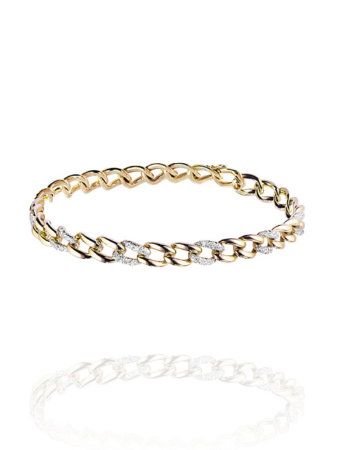 Gold & Diamonds Chain Bracelet, 1