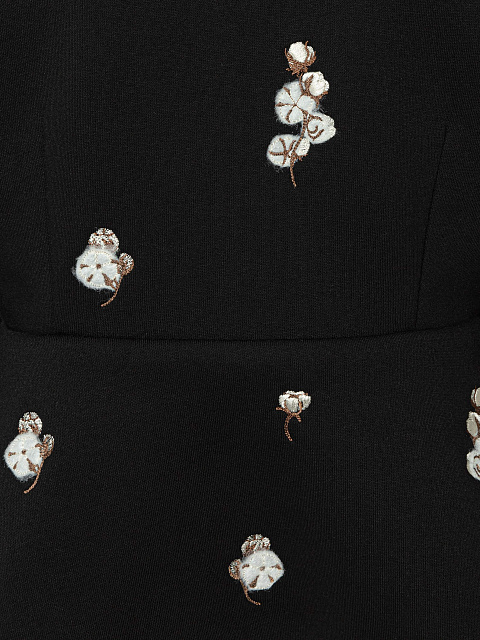 Black sweatshirt with peplum, 3