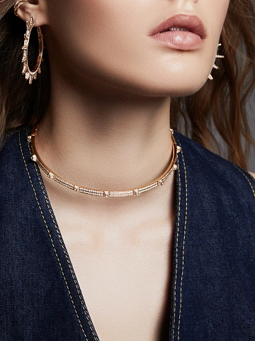 Yellow Gold & Diamonds Choker Necklace, 2