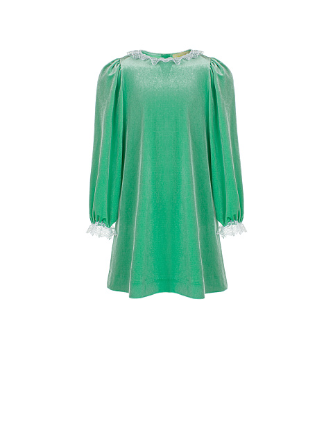 Green Velvet Girl's Dress, 1