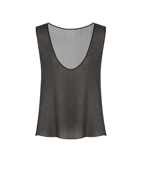 Silver chiffon top, 1 Silver chiffon top, 1