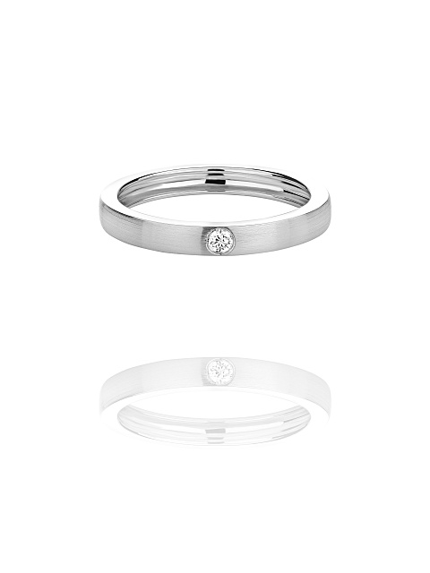 White Gold & Round Diamond Ring, 3
