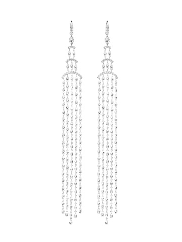 White Gold & Diamonds Chandelier Earrings, 1