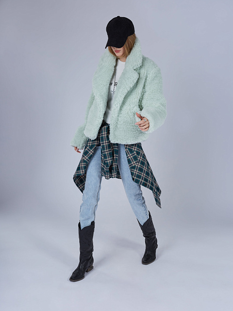 Mint Cropped Faux Fur Coat, 8 Mint Cropped Faux Fur Coat, 8