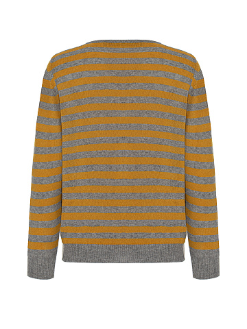 Orange & Grey Striped Pullover, 2
