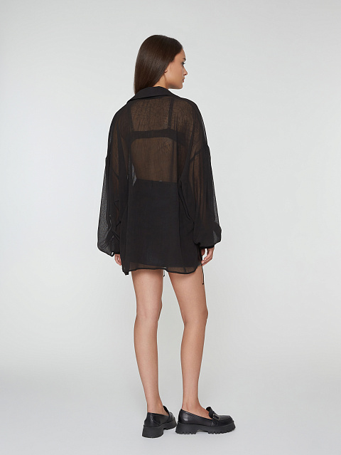 Black Chiffon Shirt, 6