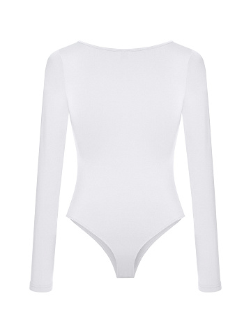 White Bodysuit With Low Neckline, 2