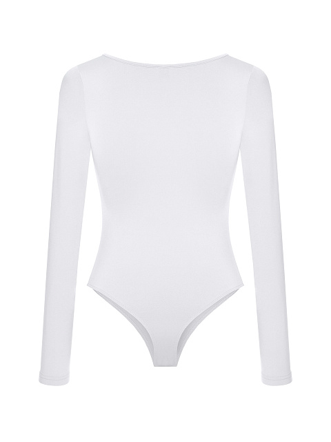 White Bodysuit With Low Neckline, 2