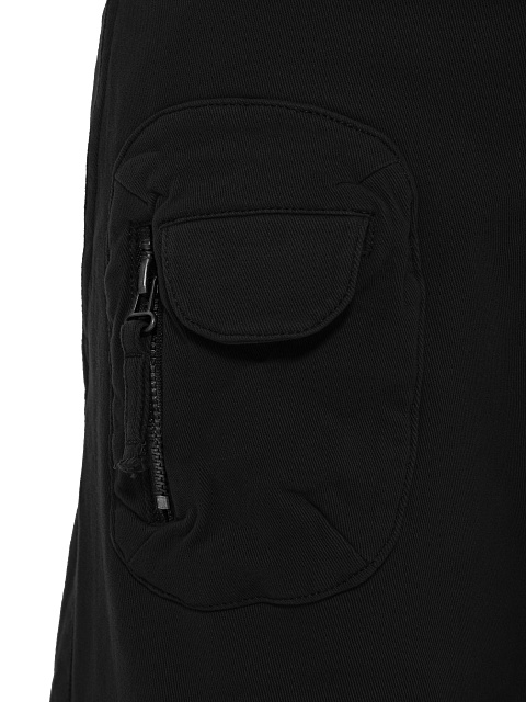 Black Cotton Cargo Pants, 5