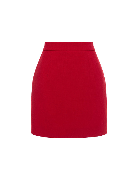 Red Two-piece Suit With Jacket And Mini Skirt, 10