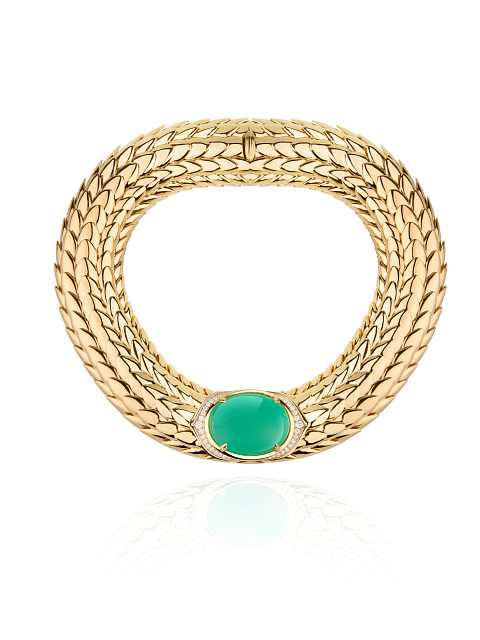 Necklace with chrysoprase, 5 Necklace with chrysoprase, 5