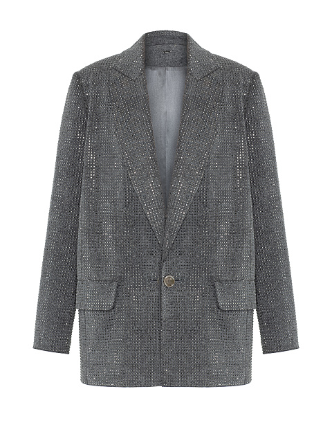 Denim jacket with crystals, 1 Denim jacket with crystals, 1