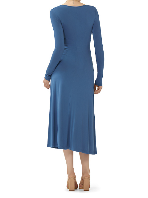Indigo Rayon Jersey Midi Dress, 6