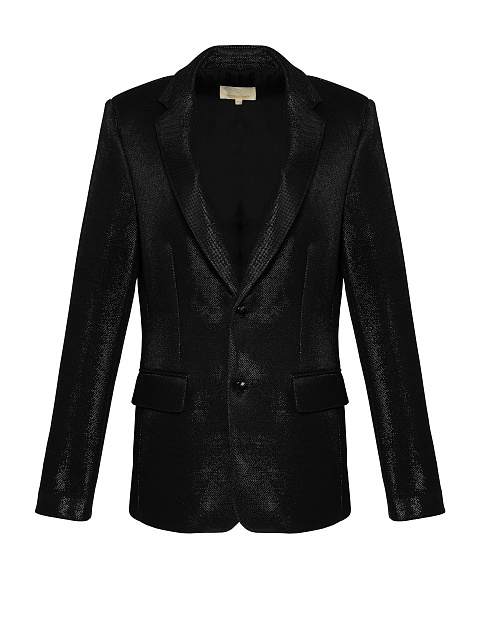 Black single-breasted jacket with lurex, 1