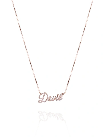Rose Gold & Diamonds Devil Necklace, 1