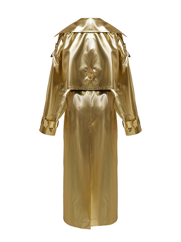 Gold Silk & Lurex Trench Coat, 2