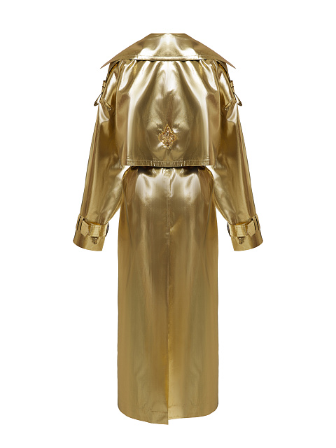 Gold Silk & Lurex Trench Coat, 2