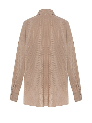 Beige Cotton Blouse With Lace Embroidery, 2