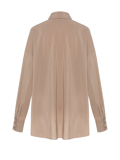 Beige Cotton Blouse With Lace Embroidery, 2