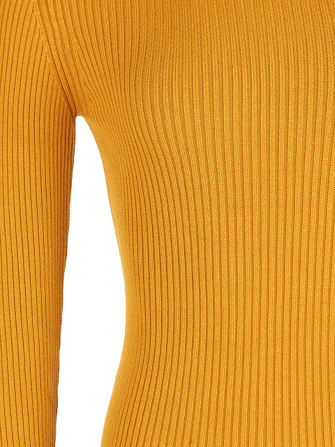 Mustard Yellow Rib Knit Jersey Turtleneck, 3 Mustard Yellow Rib Knit Jersey Turtleneck, 3