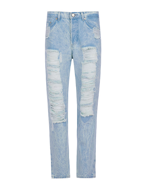 Light Blue Distressed Slim Jeans, 1 Light Blue Distressed Slim Jeans, 1