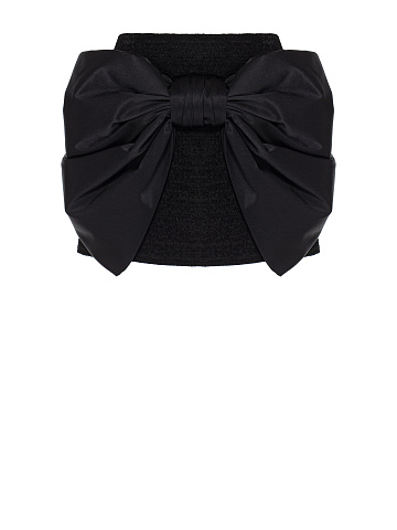 Tweed mini skirt with bow, 1