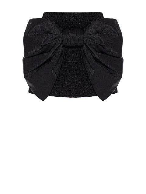 Tweed mini skirt with bow, 1