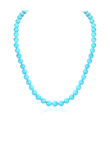 White gold necklace with turquoise, 1