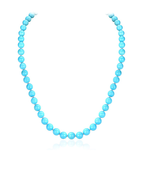 White gold necklace with turquoise, 1