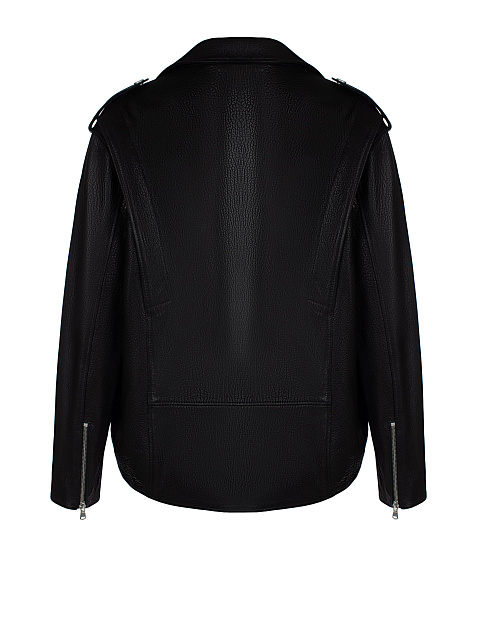 Black Leather Biker Jacket, 2