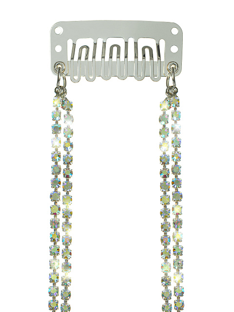 Silver & Multicolor Rhinestone Hairpin, 2